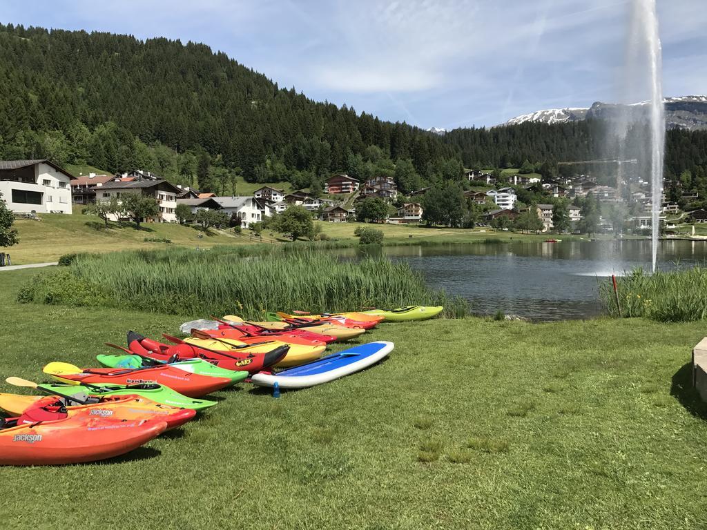 Ferienwohnung Laax Mit Traumblick, Grossem Balkon Und Terrasse Buitenkant foto