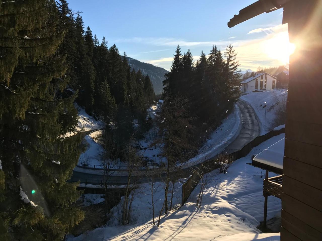 Ferienwohnung Laax Mit Traumblick, Grossem Balkon Und Terrasse Buitenkant foto